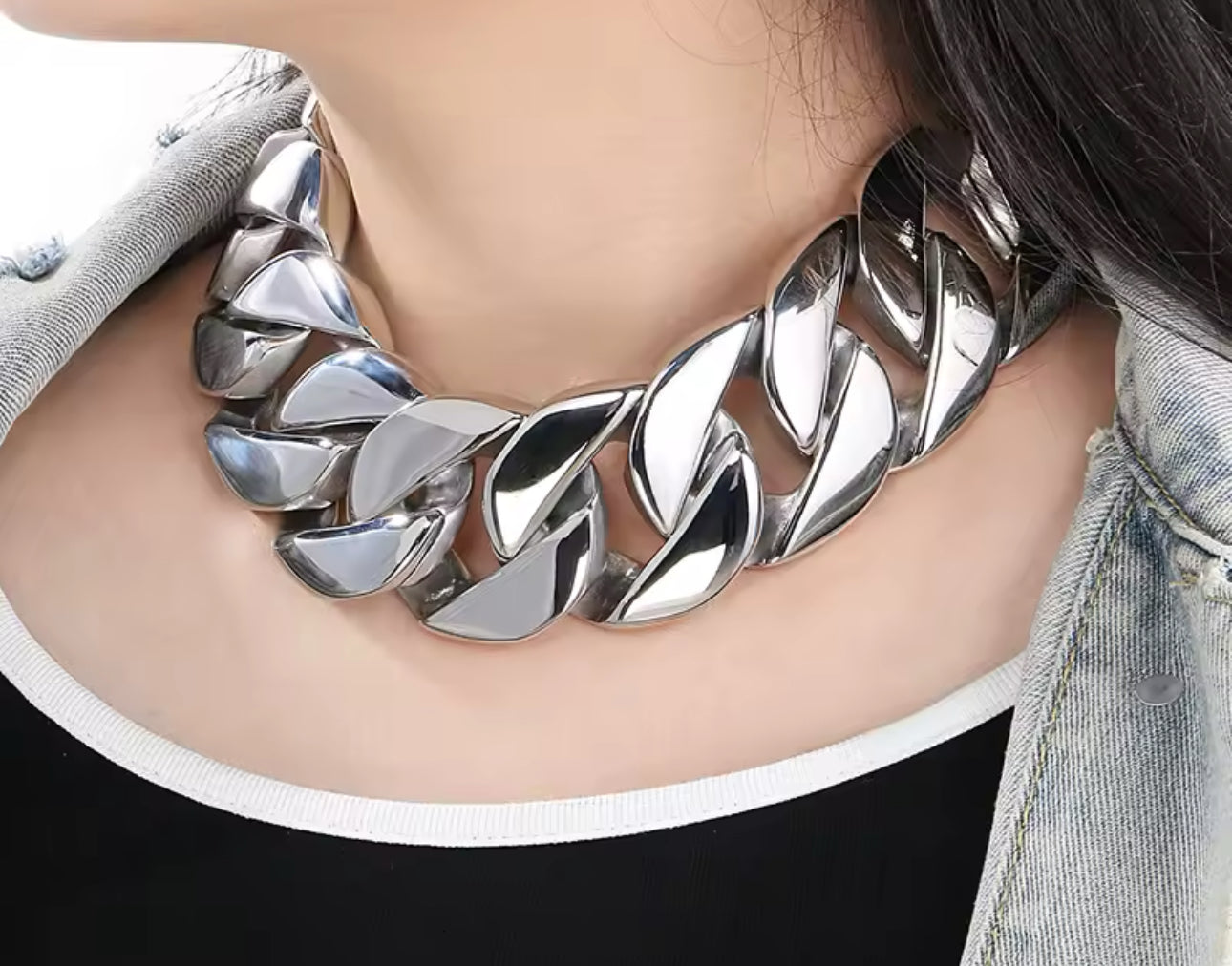 NB Stainless Steel All Polished Necklace & Bracelet Chain