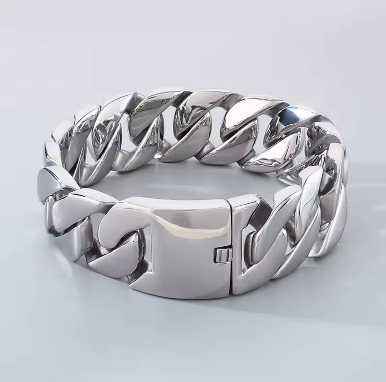 NB Stainless Steel All Polished Necklace & Bracelet Chain