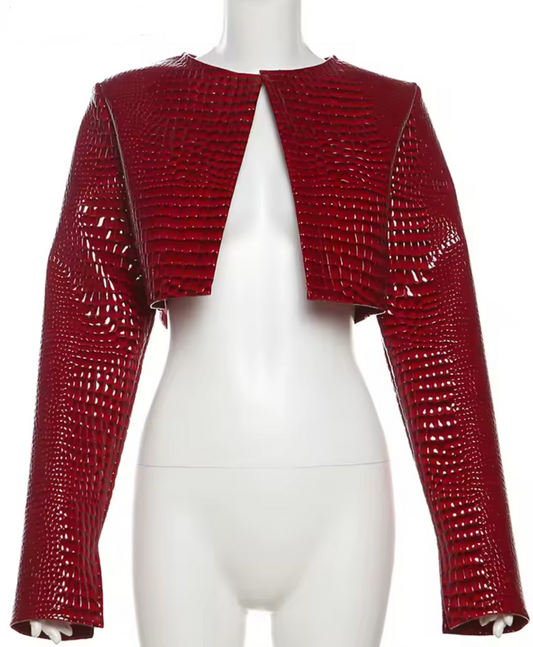 Croc Crop Jacket